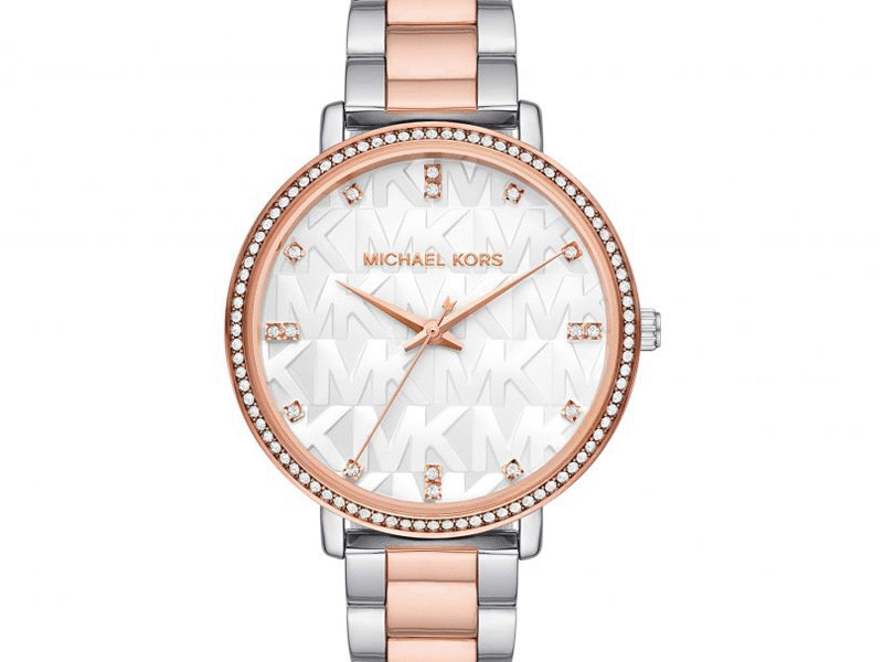 Michael Kors Women’s Quartz Two Tone Stainless Steel White Dial 38mm Watch