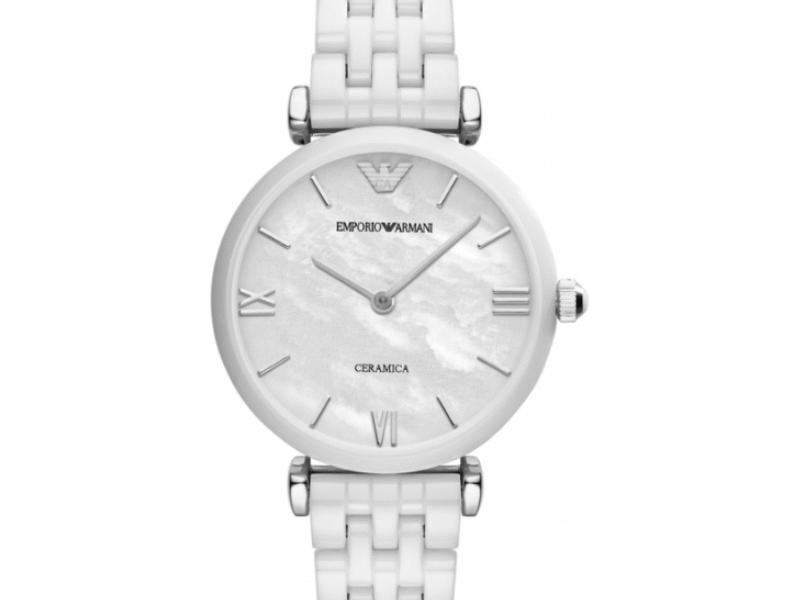 Emporio Armani Women’s Quartz Ceramic Mother of Pearl 30mm Watch