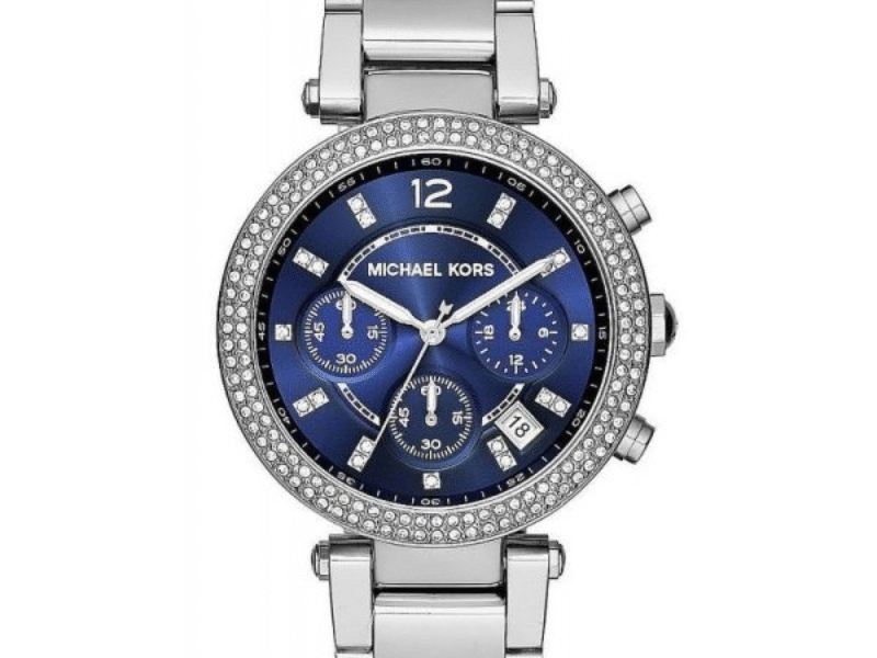 Michael Kors Women’s Quartz Stainless Steel Blue Dial 39mm Watch