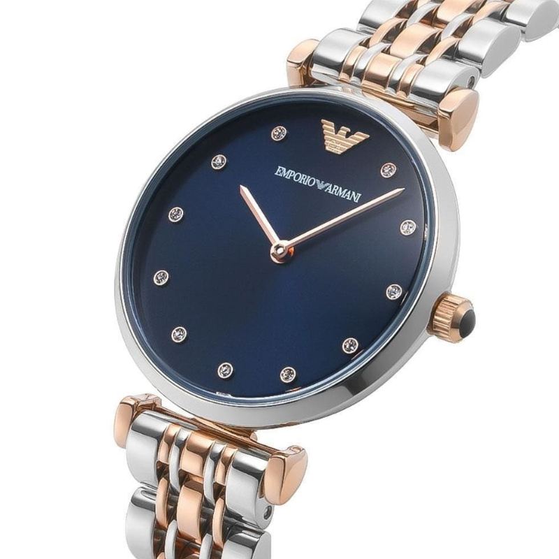 Emporio Armani Women’s Quartz Stainless Steel Blue Dial 32mm Watch - Image 2