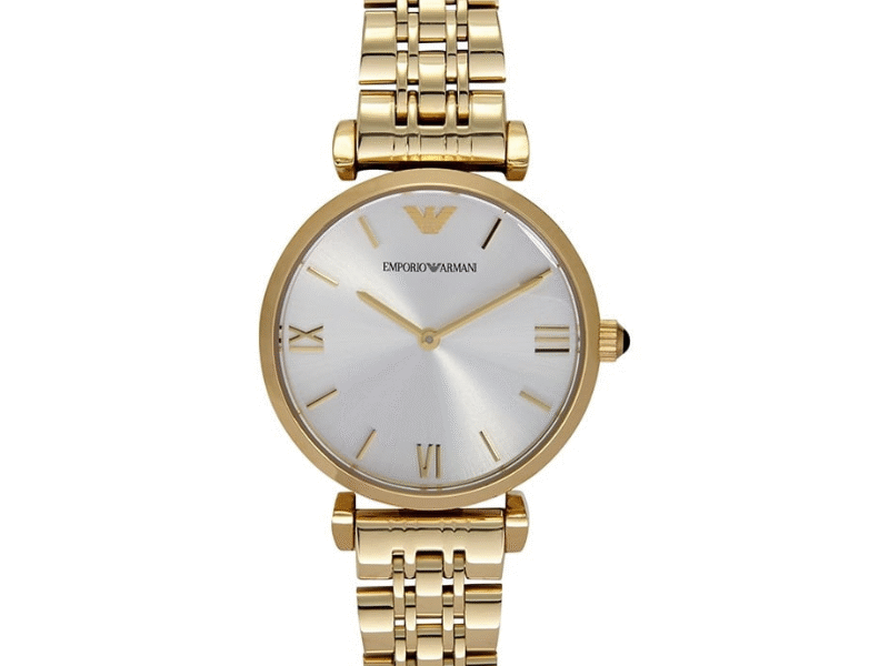 Emporio Armani Women’s Analog Stainless Steel Silver Dial 32mm Watch