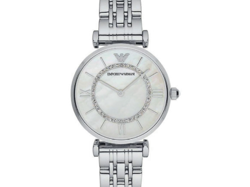 Emporio Armani Women’s Quartz Stainless Steel Mother of pearl Dial 32mm Watch