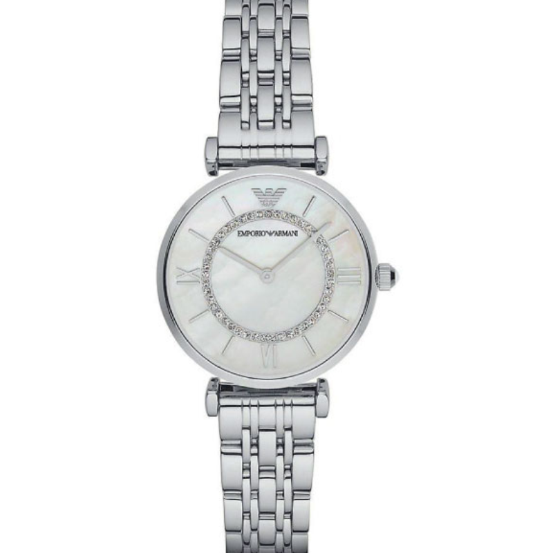 Emporio Armani Women’s Quartz Stainless Steel Mother of pearl Dial 32mm Watch