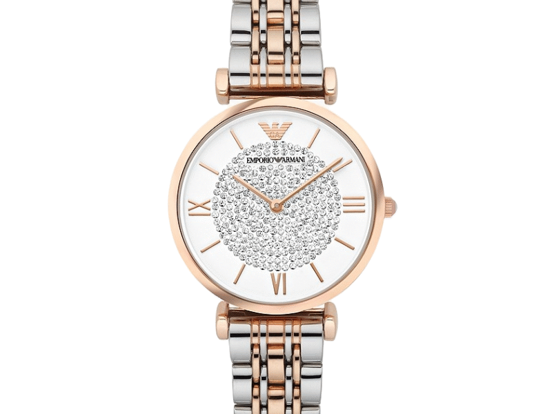 Emporio Armani Women’s Analog Stainless Steel White Dial 32mm Watch