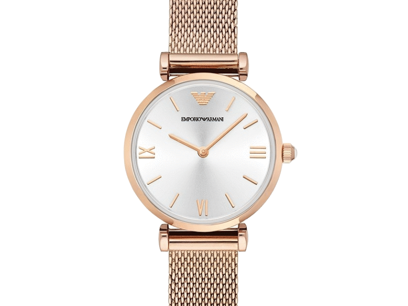 Emporio Armani Women’s Analog Stainless Steel Silver Dial 32mm Watch