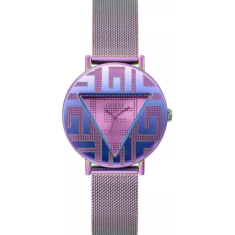 Guess Iconic Quartz Multicolor Dial Multicolor Mesh Bracelet Watch For Women