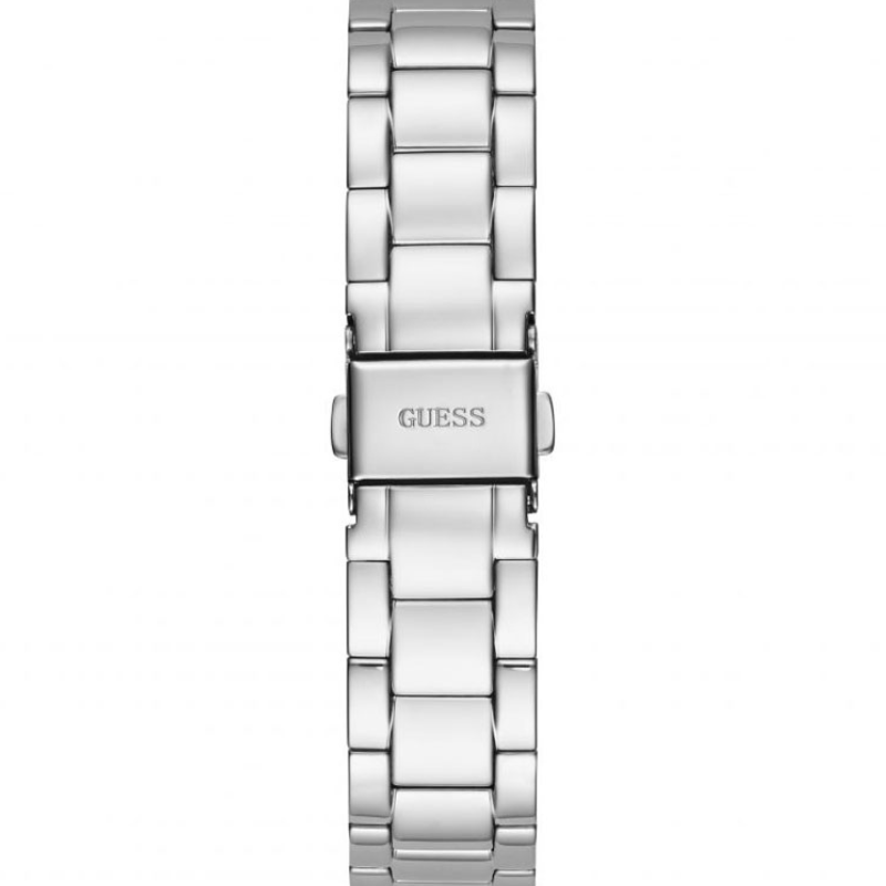 Guess Luna Diamonds Blue Dial Silver Steel Strap Watch for Women - Image 2