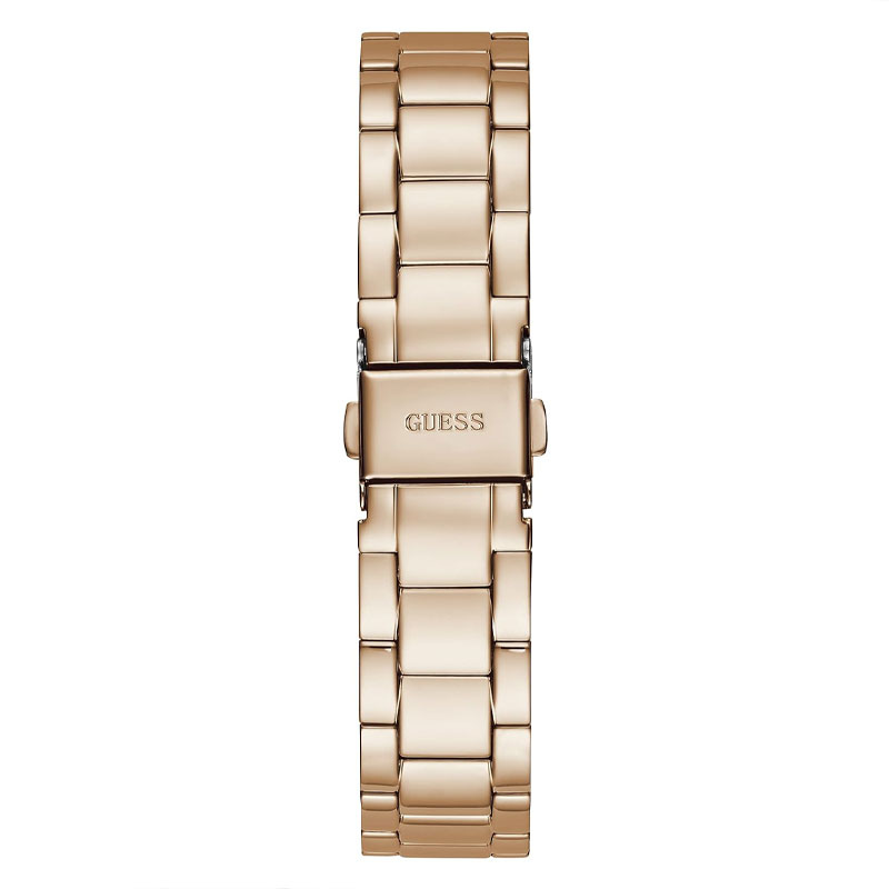 Guess Luna White Dial Rose Gold Steel Strap Watch for Women - Image 2
