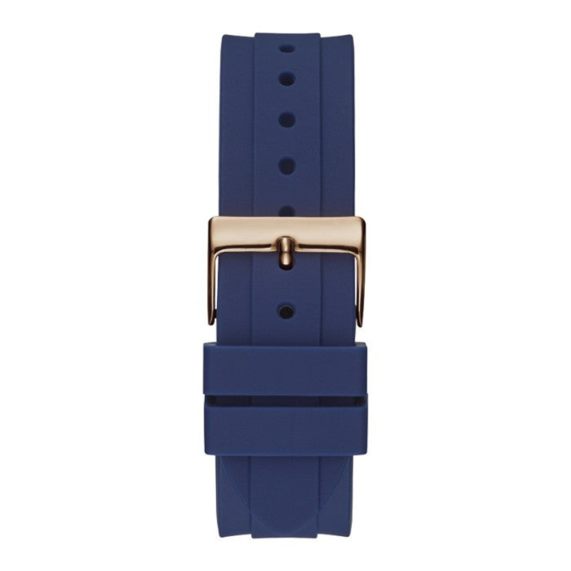 Guess Eclipse White Dial Blue Rubber Strap Watch for Women - Image 2