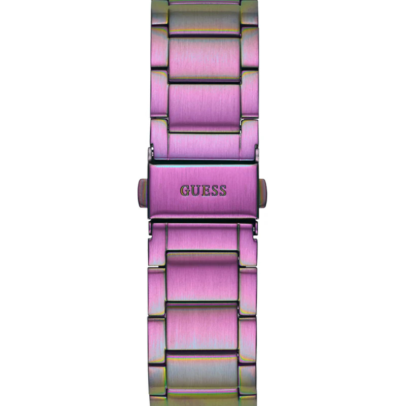 Guess Crown Jewel Diamonds Purple Dial Purple Steel Strap Watch for Women - Image 2