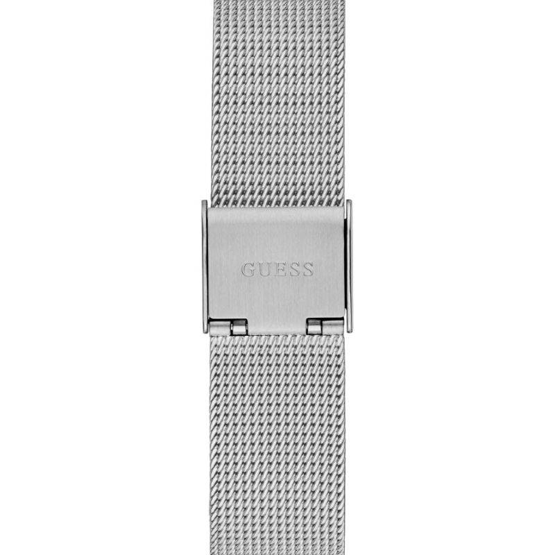 Guess Fame Diamonds Silver Dial Silver Mesh Bracelet Watch for Women - Image 2