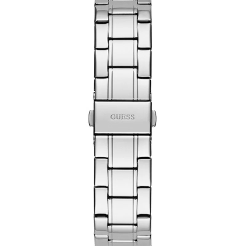 Guess Glitter Burst Diamonds Blue Dial Silver Steel Strap Watch for Women - Image 2
