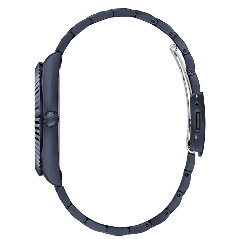 Guess Connoisseur Quartz Blue Dial Blue Steel Strap Watch For Men - Image 3