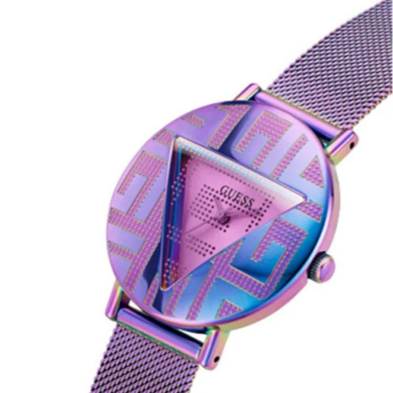 Guess Iconic Quartz Multicolor Dial Multicolor Mesh Bracelet Watch For Women - Image 4