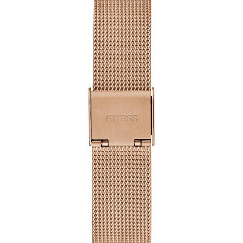 Guess Fame Diamonds Rose Gold Dial Rose Gold Mesh Bracelet Watch for Women - Image 2