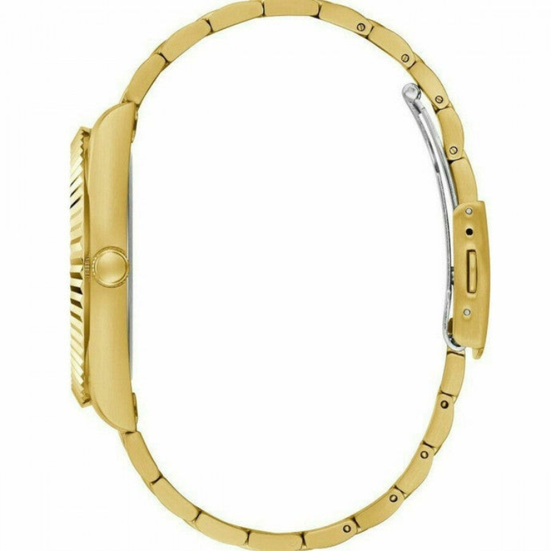 Guess Luna White Dial Gold Steel Strap Watch for Women - Image 3