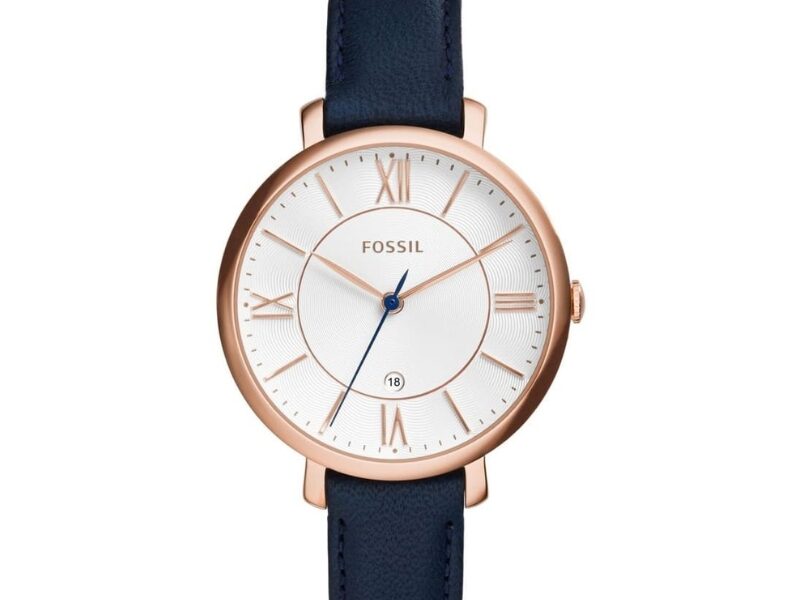 Fossil Women's Jacqueline Rose Gold Round Leather Watch