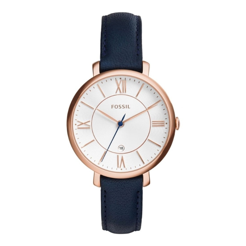 Fossil Women's Jacqueline Rose Gold Round Leather Watch