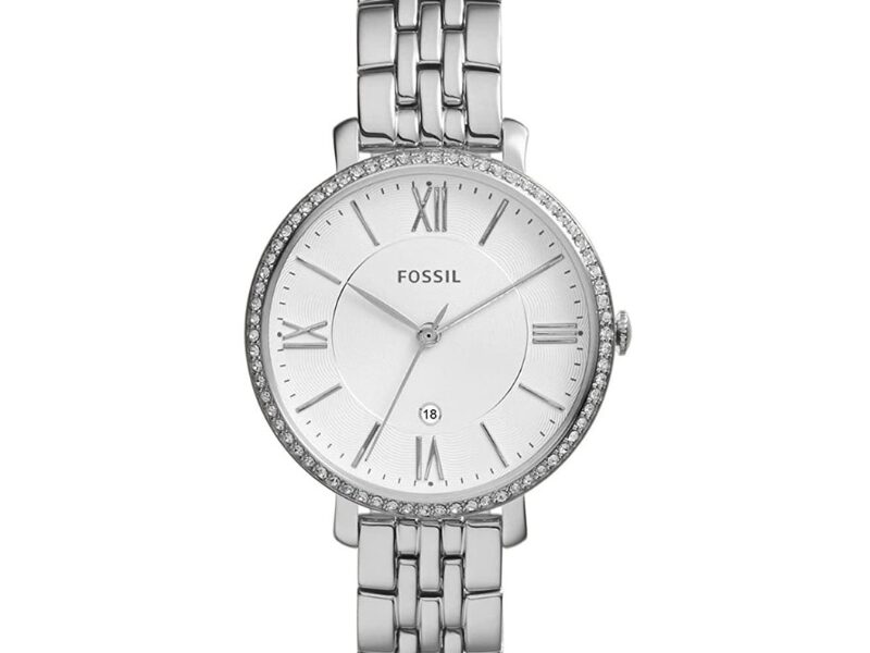 Fossil Jacqueline White Dial Silver Steel Strap Watch for Women