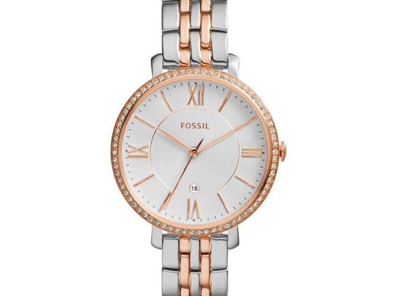 Fossil Jacqueline White Dial Two Tone Steel Strap Watch for Women