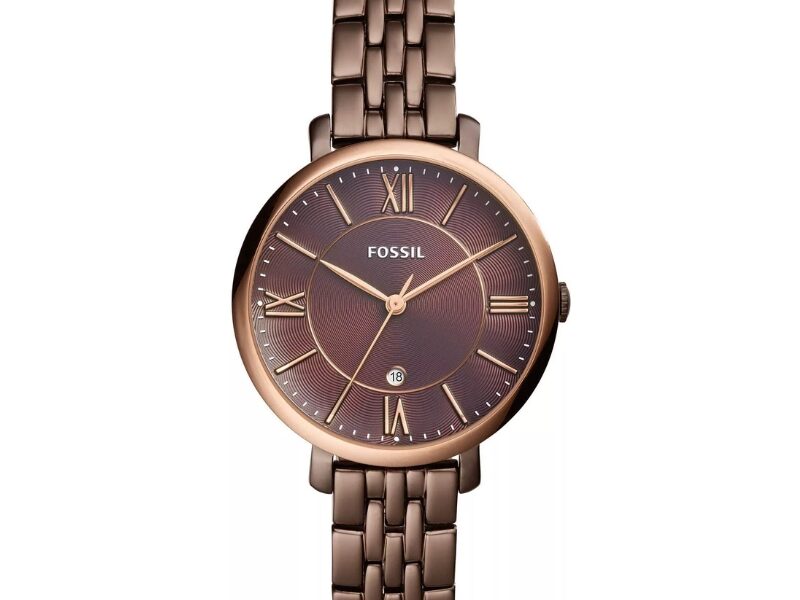 Fossil Jacqueline Brown Dial Brown Steel Strap Watch for Women